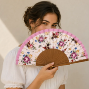 Mauve porcelain Fan